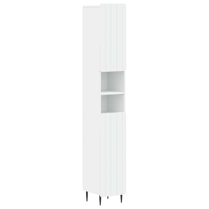 vidaXL - Badkamerkast - met - Open - Plank - ZWOLLE - Wit - 30 - x - 31 - x - 189,5 - cm