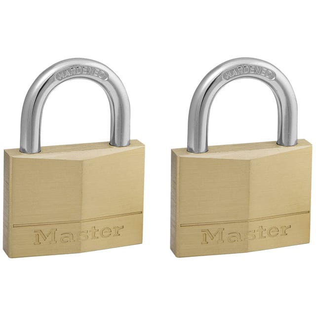 Master Lock Hangslot 50 mm Goud - Beugellengte 25 mm (2 Stuks)