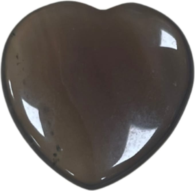 Agaat grijs edelsteen hart 25 mm