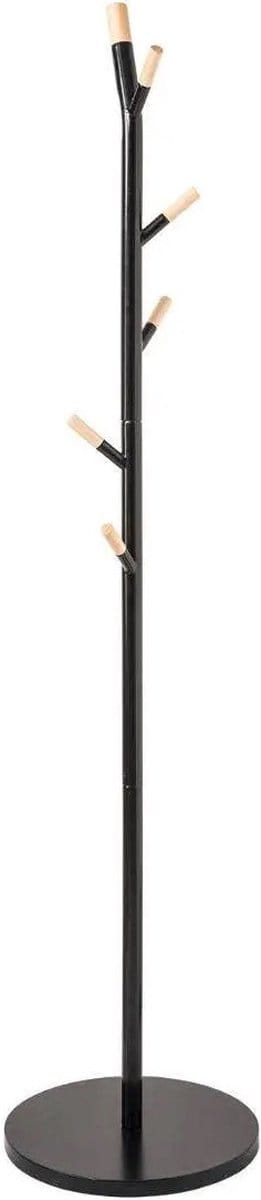 5Five - Staande Kapstok - 6 Stangen - Metaal - Zwart - 175.5 cm