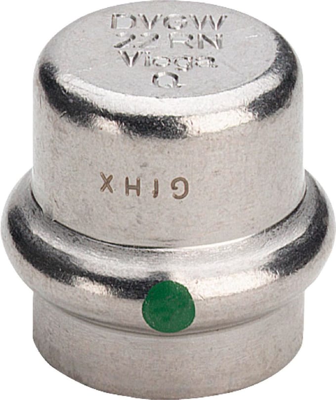 Viega Sanpress Inox-eindkap, d 18mm roestvrij staal model 2356, 452865