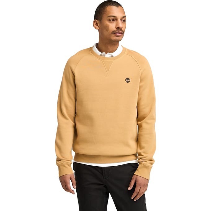 Timberland Exeter River Brushed Back Crew Sweatshirt Light Wheat Boot Taglia: M | Maglioni a maglia Outlet | Uomo | Marrone