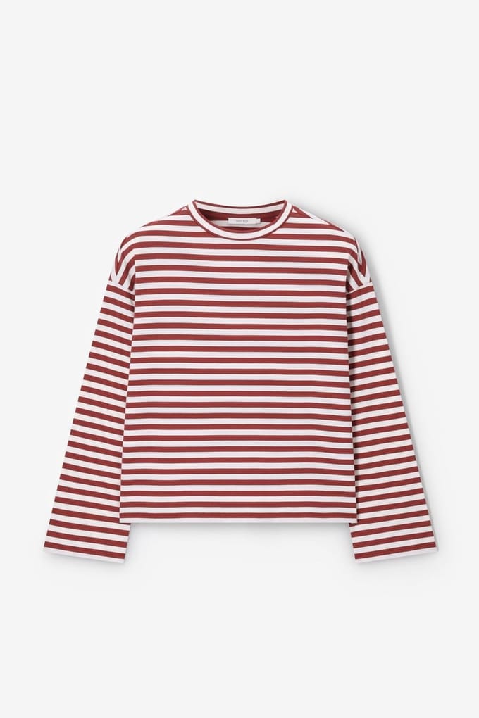 Sissy-Boy - Donkerrood gestreept T-shirt