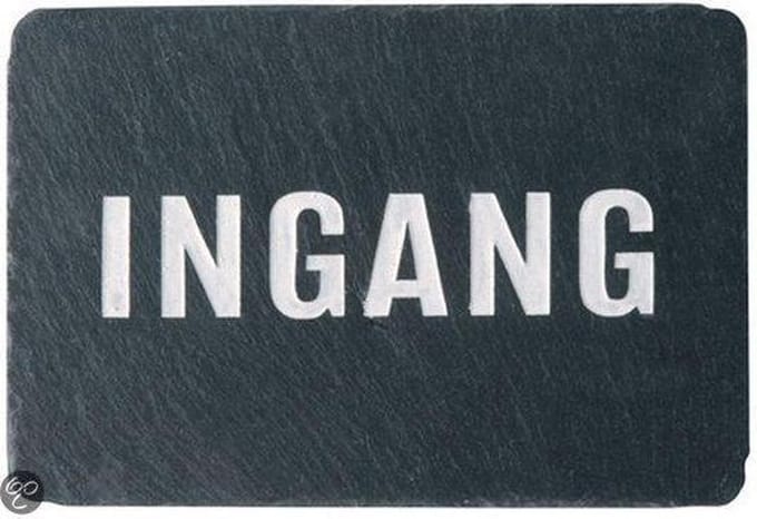 Esschert Design - Leisteen deurplaat 'ingang' DP009