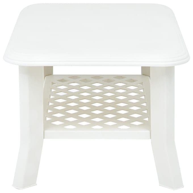 vidaXL - Salontafel - 90x60x46 - cm - kunststof - wit