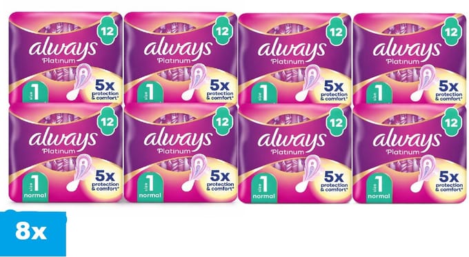 Always Platinum Maandverband – Normaal – 8 x 12 stuks