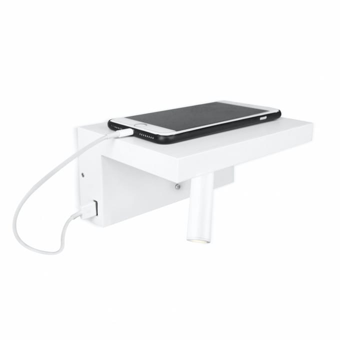 Kosilum - Naro - Wandlamp - Wit - Aluminium
