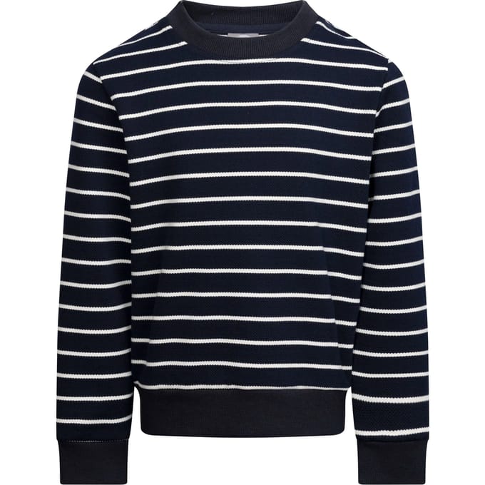 Trespass Jongens Broadleaf Contrast gestreepte top met lange mouwen (Marine)