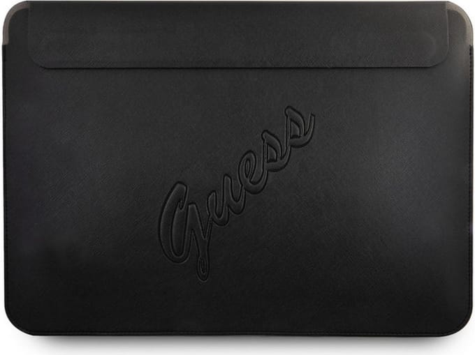 Guess Saffiano Vintage Laptoptas - o.a. MacBook (13"/14") - Zwart