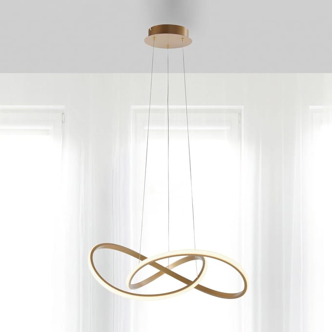JUST LIGHT. GmbH LED hanglamp Maria, dimbaar, messing