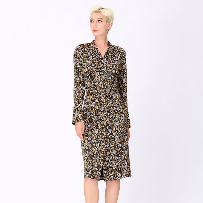 Art-Deco print shirt-jurk