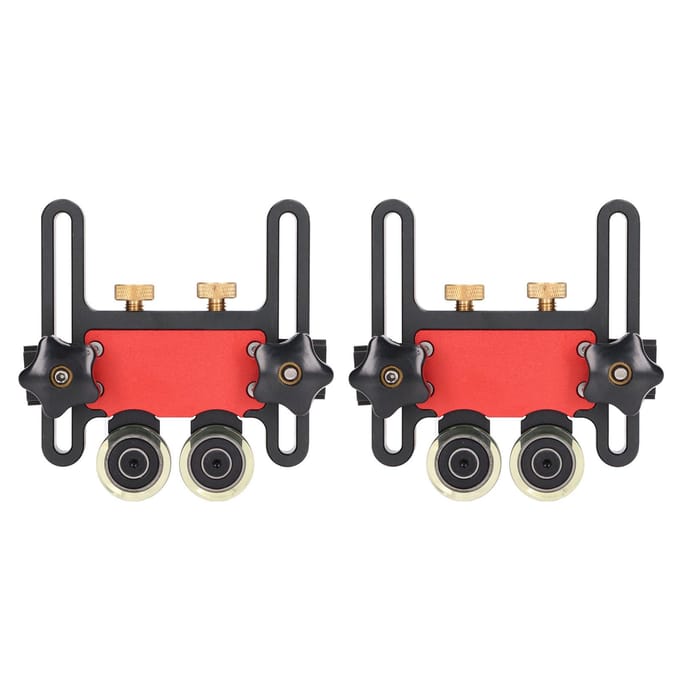2 Stuks Tafelzaag Feeder Aluminiumlegering 5 mm Slag Dubbel Wiel Lager Roller Featherboard voor