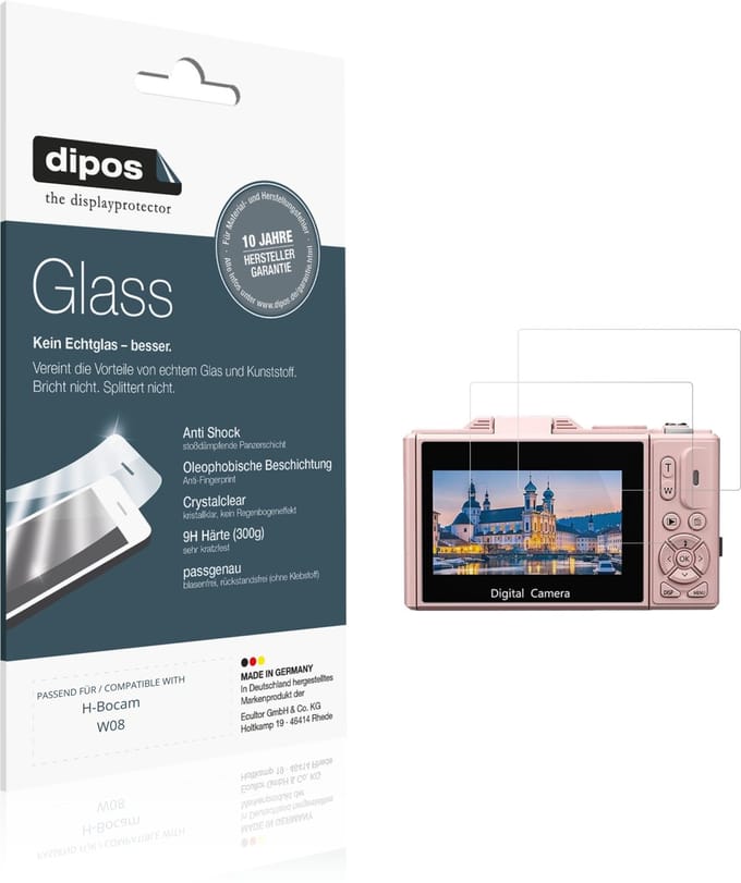 dipos – 2x Pantserfolie geschikt voor H-Bocam W08 | 9H Screenprotector
