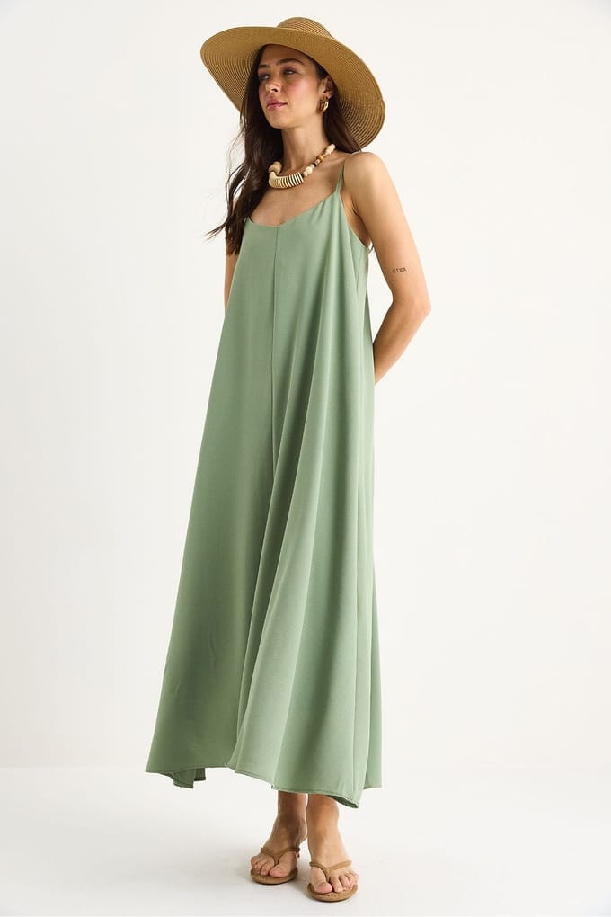 Maxi V-hals Jurk