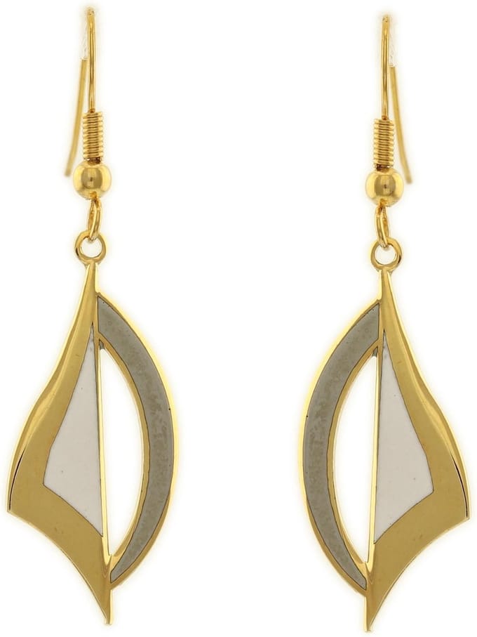 Behave - Oorringen dames - wit - 5 cm