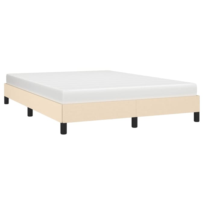 vidaXL - Bedframe - zonder - matras - stof - crèmekleurig - 140x200 - cm