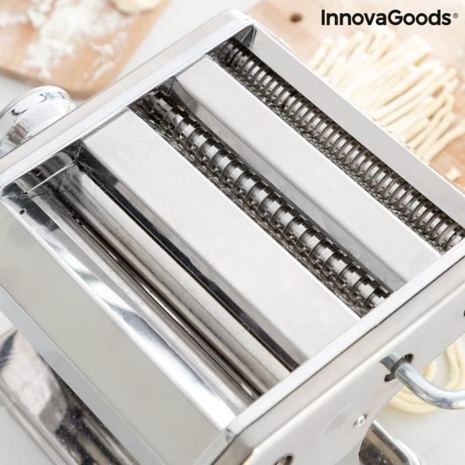 Pastamachine - InnovaGoods - FRASHTA - Handleiding - 3 snijwielen - Dikte instelbaar