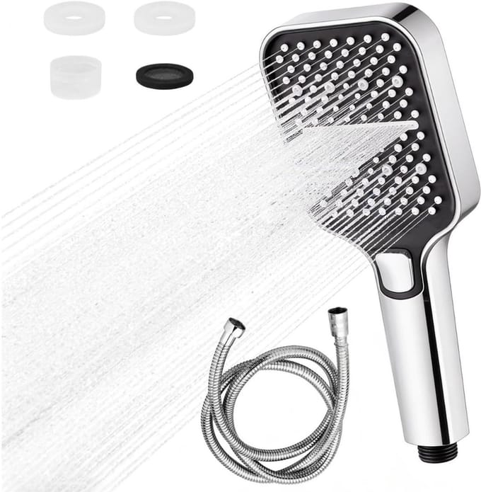 CRLYN® Douchekop met Slang - Doucheset - Waterbesparend - Zilver