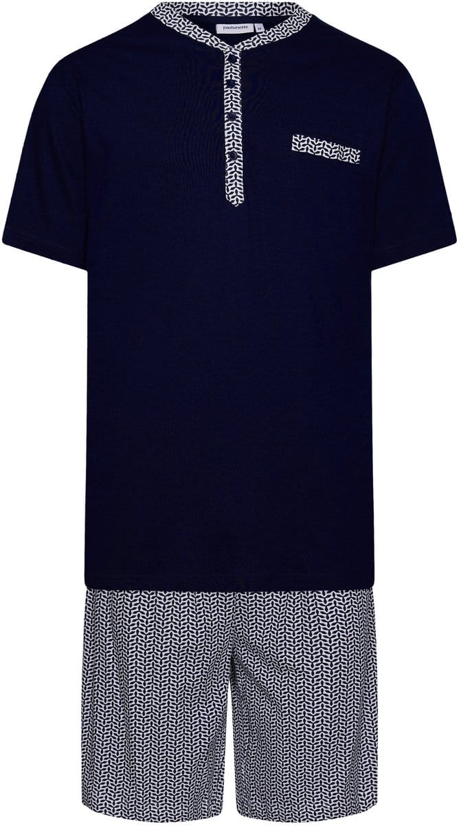 Pastunette Shortama Blue Breeze - Katoen/Modal - Blauw - Maat 4XL