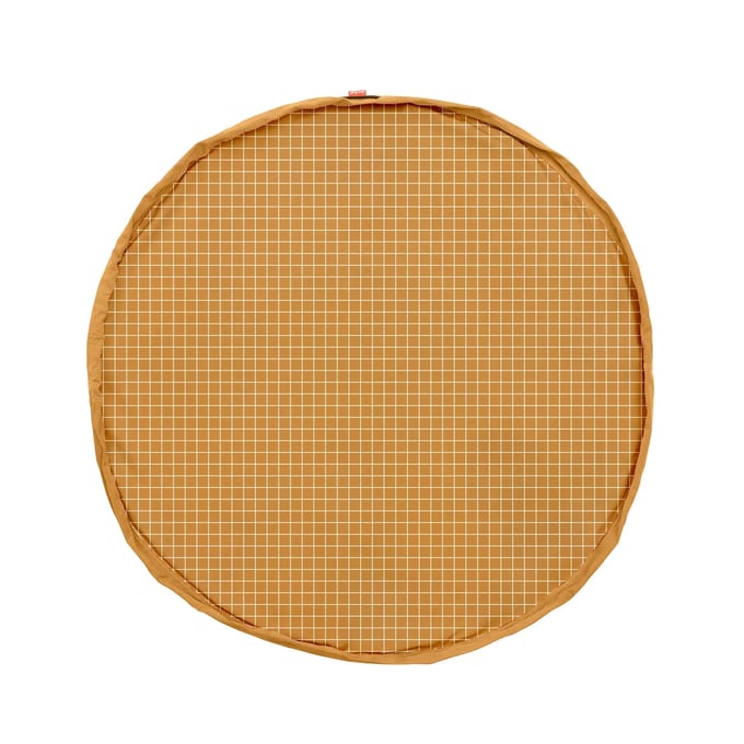 Speelkleed en opbergzak Play&Go Organic Mustard Grid