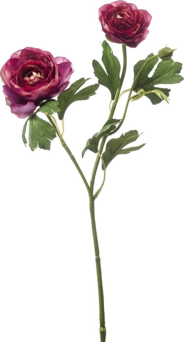 Emerald - Kunstbloem Ranonkel 46cm paars - Kunstplant voor binnen