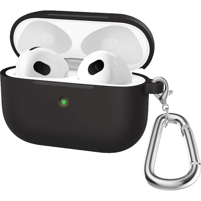 CaseBody Stevig Siliconen AirPods 3 Hoesje Zwart