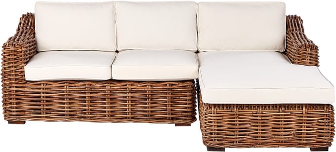 BRIATICO - Tuinbank - Gebroken wit - Rotan