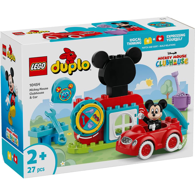 LEGO DUPLO ǀ Disney Mickey Mouse Clubhuis en Auto Bouwpaar Speelgoed voor Peuters 10454