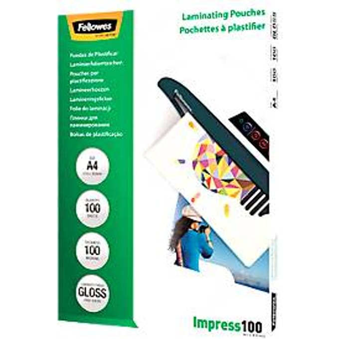Fellowes lamineerhoezen Impress A4 - glanzend - 100 micron - 100 stuks