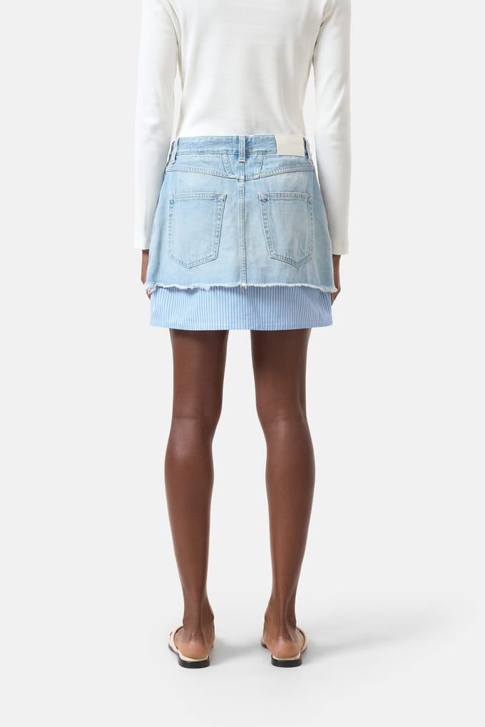 Closed Denim Poplin Mini Skirt Light Blue Taglia: W25 | Minigonne Outlet | Donna | Blu