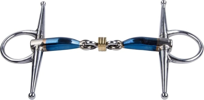 Naaldbit voor paarden Trust Sweet Iron Full Cheek Brass Ring 16
