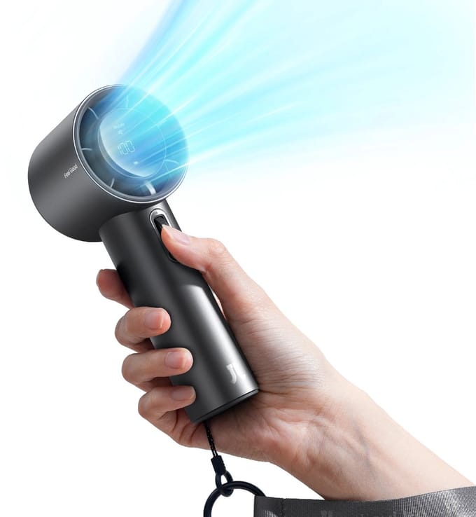 Damenzo - Handventilator - Waaier - Mini ventilator - Handventilator oplaadbaar - Draagbare ventilator - Handwaaier - Ventilator - Zwart