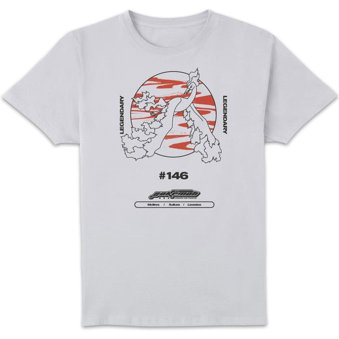 Pokémon Moltres Legendary Unisex T-Shirt - Wit - XL