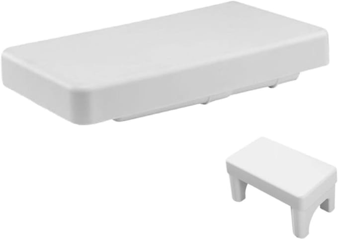 Toiletkruk Badkamer - Hulpmiddel Ontlasting - Optimale Houding - Antislip Onderkant - 36x20cm - Wit