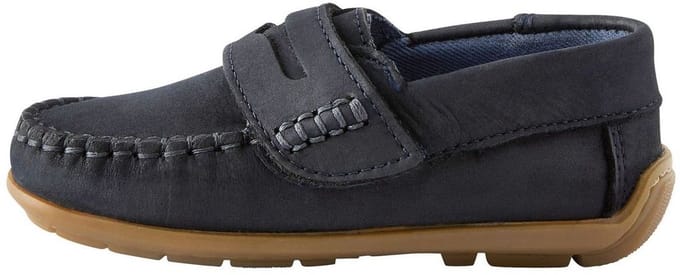 Next - Jongens - Leren pennyloafers met klittenbandsluiting - Blauw