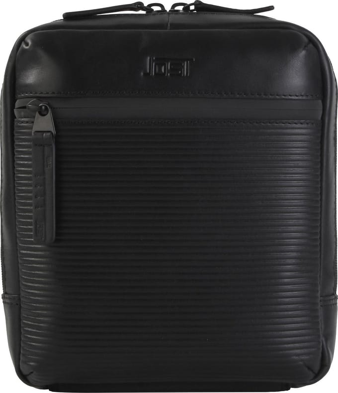 JOST Leren Schoudertas Aarhus Zip Shoulder Bag Black Zwart