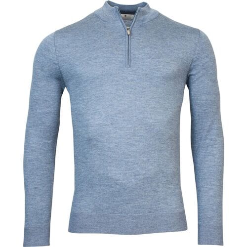 Thomas Maine Trui Pullover Shirt Style Zip Single Knit Blauw / male