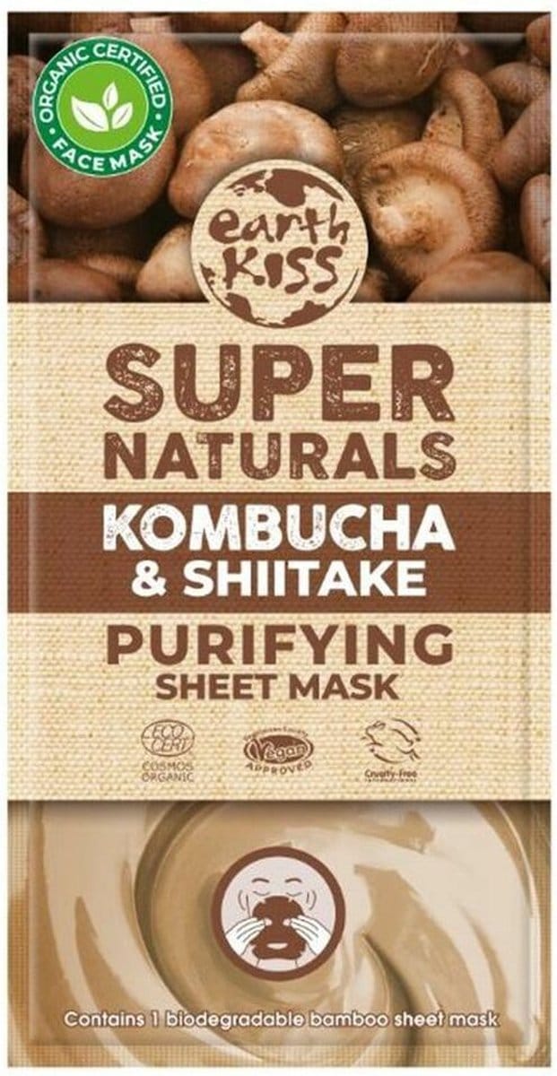 Earth Kiss Super Naturals Kombucha  &  Shitake Sheet Mask 16 Ml
