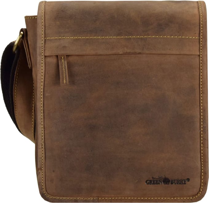 GREENBURRY schoudertas Vintage Crossbody Bag Brown bruine