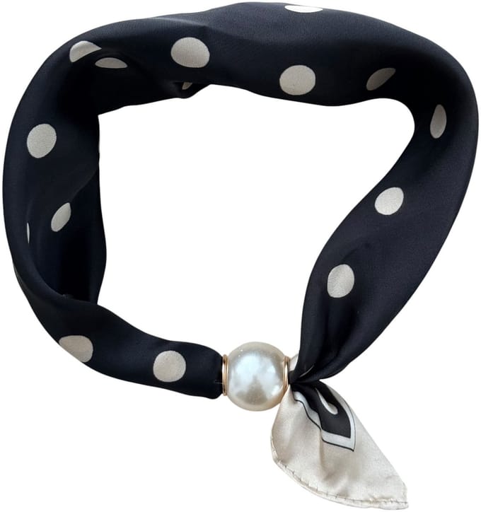 Parelsjaal Magnetische Parel Black Rounds