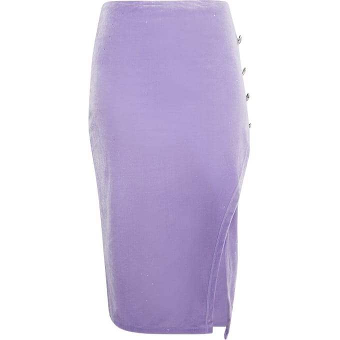 Faina Fluwelen rok met glitters Dames lavendel