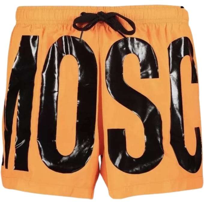 Moschino merkprintlogo lichtoranje korte zwemshort