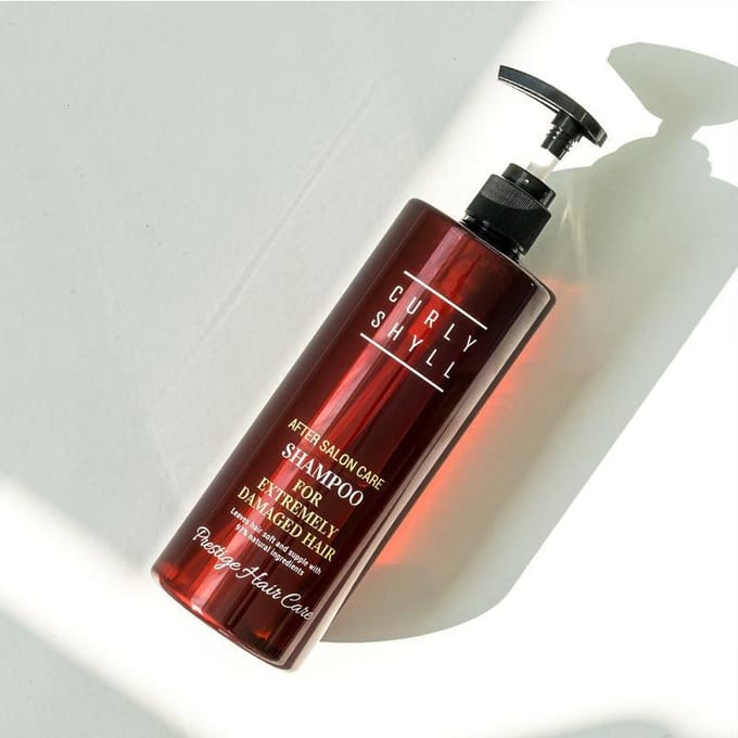 [CURLYSHYLL] Shampooing Soin Après-Salon Pour Cheveux Extrêmement Abîmés 500g black