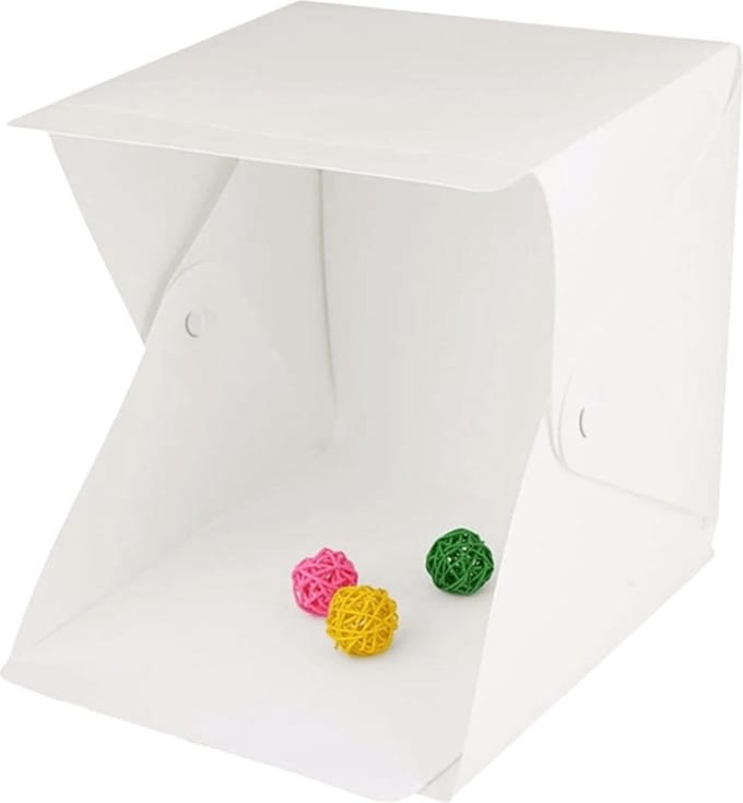 DW4Trading Lightbox Studio met Led Verlichting - Opbouwbaar - Wit - 23x24x24 cm