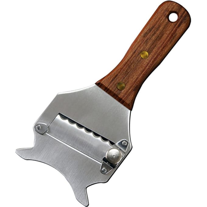 Truffelrasp Multifunctionele Roestvrijstalen Truffelrasp Boter Schaaf met Houten Handvat L(for 6.5-9kg) zilver