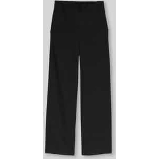 Tom Tailor Denim - Crinkle broek met wijde pijpen - Maat M - deep black