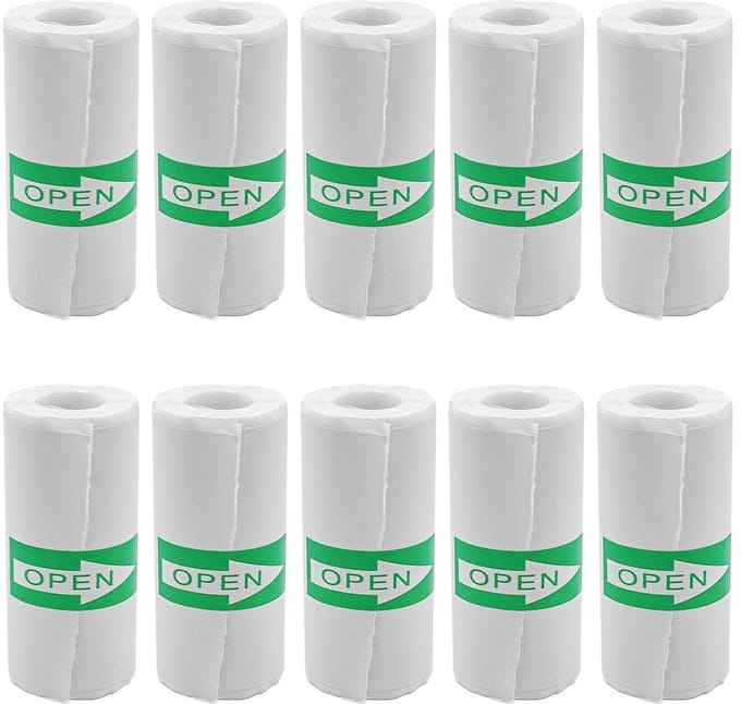 Dailygoods- Thermisch Stickerpapier 10 Rollen - Zelfklevend - 57 x 25