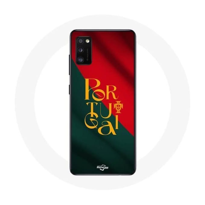 Coque - Maniacase - Samsung Galaxy A41 - Drapeau du Portugal - Souple - Noir noir