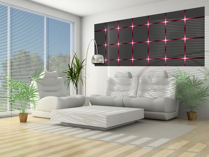 Pattern Squares Light Flash Photo Wallcovering
