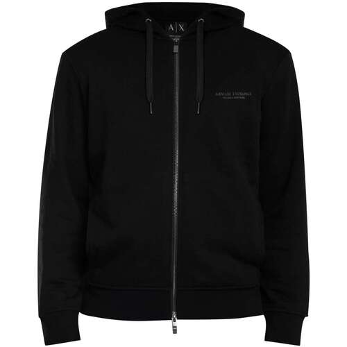 Capuchon sweaters Armani Exchange Hoodie met rits en logo op de borst